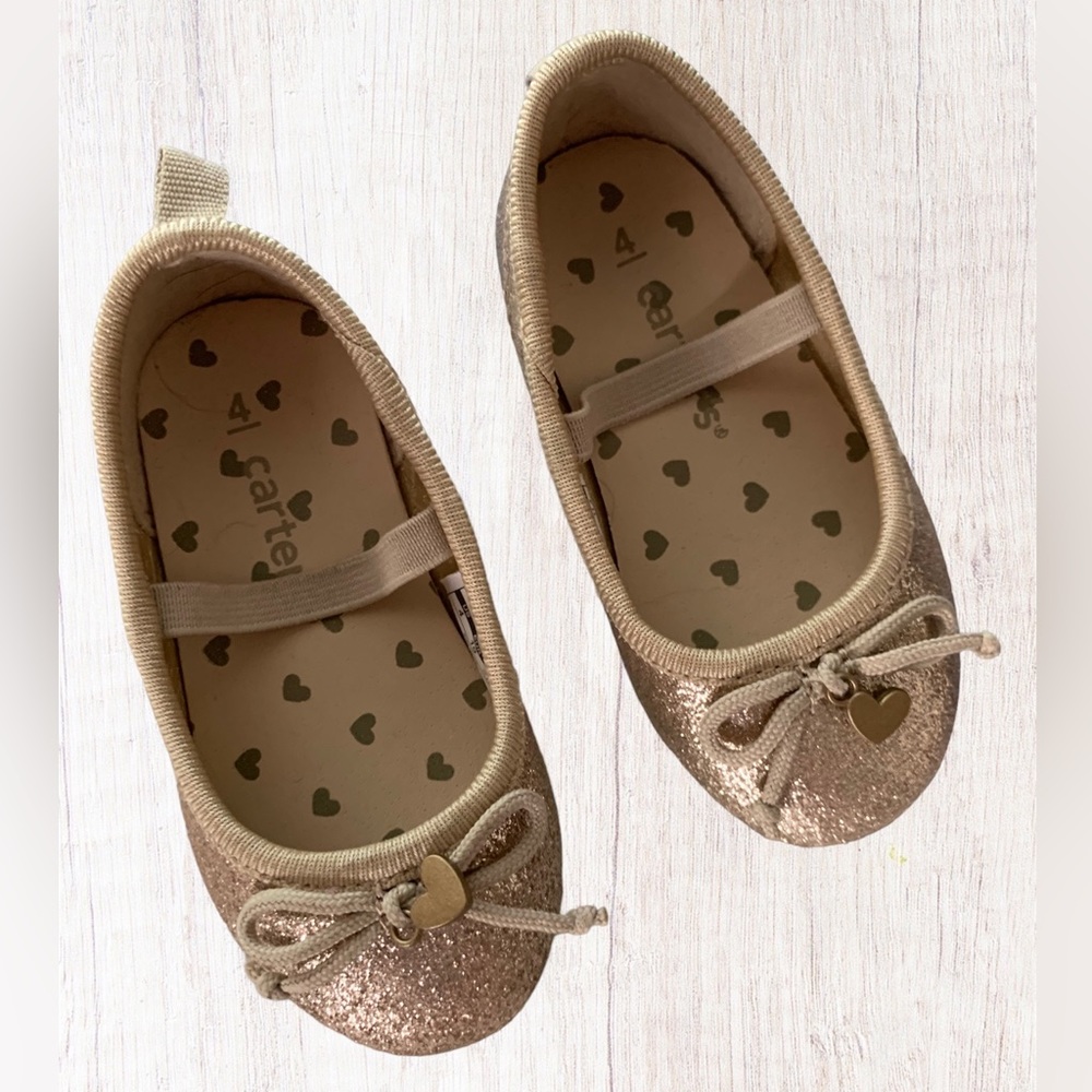 Carters size 4 Gold Ballet Flats